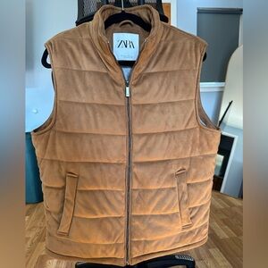 Zara faux suede vest